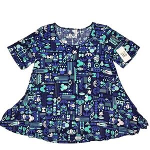 LuLaRoe Womens Top 2XL Perfect T Tee Disney Mickey Minnie Mouse Floral XXL NWT